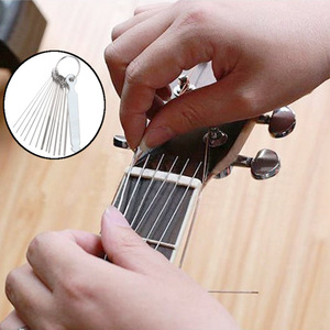 Juego de limas redondas de metal para ranuras de guitarra, kit de herramientas de 10 piezas de aleación de níquel y plata para reparación de guitarra - Product Image 4