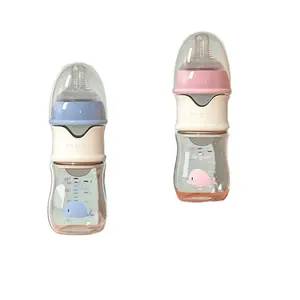 240ml Multifunctional portable large capacity PPSU wide neck Baby Feeding Bottle with Milk powder container