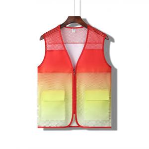 เสื้อกั๊กสะท้อนแสงสีแดงแบบหลวมมีกระเป๋า สำหรับงานจราจร ขนาด SMLXLXXLXXXLXXXXL รับผลิตตามสั่ง ขายส่ง - Product Image 3