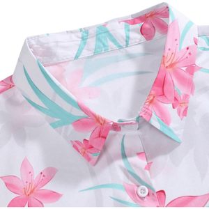 Conjunto de Camisa de Manga Corta y Pantalones Cortos con Estampado Floral para Hombre FOXA, Talla Grande, Transpirable, de Poliéster - Product Image 3