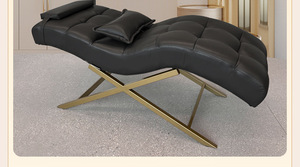 Lit de beauté incurvé en fourrure d'agneau HICOMED, luxe moderne, avec une housse luxueuse pour lit de beauté des cils - Product Image 4