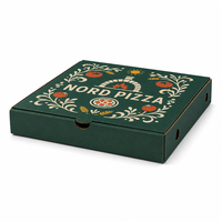 Caja de Pizza Corrugada E-Flute con Logotipo Personalizado al por Mayor OEM, Embalaje Desechable Ecológico y Seguro para Alimentos de Fábrica