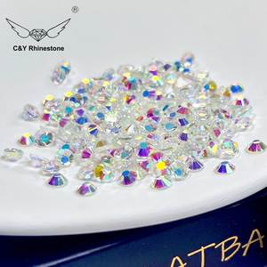 Strass en verre cristal AB de luxe CY Y3, non thermocollants, en vrac, pour la décoration des ongles, des sacs, des vêtements, des dents et des loisirs créatifs - Product Image 1