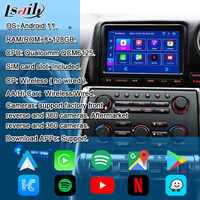 شاشة وسائط متعددة للسيارة بنظام أندرويد من Lsailt بسعة 8+128 جيجابايت لسيارة GT-R R35 GTR موديل 2008-2010 JDM، تتضمن كاربلاي لاسلكيًا وسبوتيفاي وخرائط جوجل