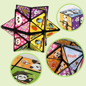 Cubo Mágico 3D Panda Estilo TikTok 3x3x3, Magnético, de Plástico, Juguete Popular para Aliviar el Estrés, Juguete Educativo para Mayores de 14 Años - Product Image 1