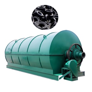 Nouvelle machine de pyrolyse d'huile de four semi-automatique d'une capacité de 10 tonnes pour la fabrication de pneus au rebut pour usine de fabrication - Product Image 1