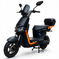 Scooter Eléctrico Económico de 48V 350W, Bicicleta Eléctrica con Neumáticos de Vacío de 14 Pulgadas, 2 Asientos, Bicicleta Eléctrica para Adultos