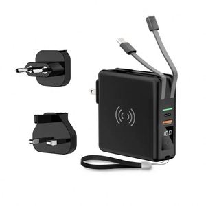 2-In-1 Quick Power Bank 10000Mah Wireless Ac <b>Adapter</b> Travel Pd18w Led Display Magnetic Portable Fast Charger Built-In - Product Image 2