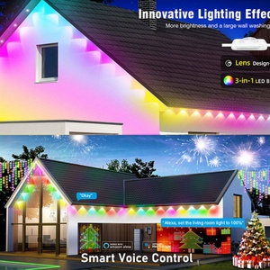 Lumières LED de Noël colorées pour les toits des maisons, lampe décorative pour les toits des maisons - Product Image 3