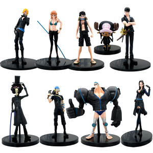 Gros Hot Anime One Pieces Action Figure Golden Ensemble complet <span class=keywords><strong>de</strong></span> 9 personnes Version théâtre Version noire Chapeau <span class=keywords><strong>de</strong></span> paille Dessin animé Poupée - Product Image 1