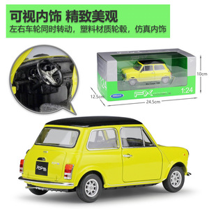 Coche de Metal Coleccionable Welly 1:24 <span class=keywords><strong>MI</strong></span> NI COOPER1300, Modelo de Coche de Aleación Fundida a Presión, Simulación de Coche - Product Image 3