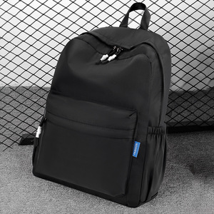 <b>Simple</b> Solid Color Lightweight Unisex Laptop <b>Backpack</b> Black Everyday Use Spring 2025 - Product Image 1