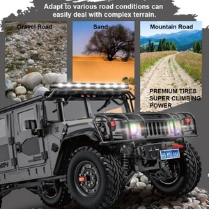 <span class=keywords><strong>HG</strong></span> P415A 1/10 2.4G 4x4 4WD Todoterreno Camioneta Metálica de Radiocontrol Hum H1, Coche Militar de Juguete de Alta Velocidad, Gran RC 4x4 Crawler - Product Image 3