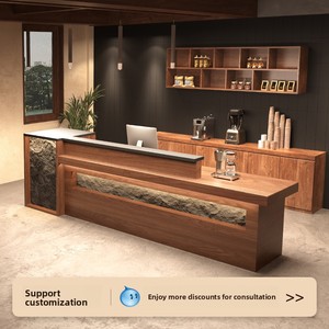 Cổ Điển Trung Quốc Công Nghiệp Rắn Gỗ Quầy Tiếp Tân Hiện Đại Quầy Cho Thanh Thu Ngân Bàn Nhà Hàng Lẩu BBQ Cửa Hàng - Product Image 2