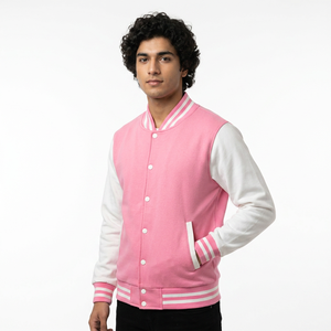 Veste universitaire avec patchs de logo personnalisés, veste de baseball en polaire, veste universitaire - Product Image 1
