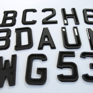 Auto-adhésif 4D Acrylique Lettre Fantôme Plaque D'immatriculation De Voiture 3D Gel Lettre 3mm UK Gel Résine Numéro pour Plaque Acrylique - Product Image 4