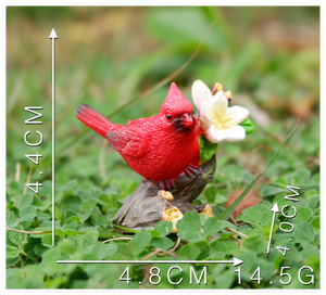 Figura de Pájaro de Resina de Cardenales Americanos, Miniatura, de Dibujos Animados, Realista, con Rama, 3D, Bolsa Sorpresa Misteriosa de la Suerte, Juguete para Niños, Venta al Por Mayor - Product Image 3