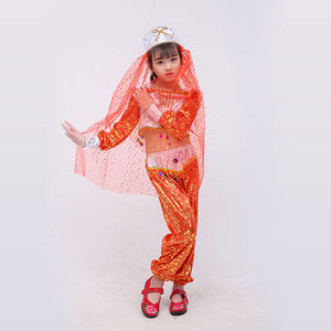 Traje <span class=keywords><strong>de</strong></span> espectáculo <span class=keywords><strong>de</strong></span> baile Traje <span class=keywords><strong>de</strong></span> princesa Estilo exótico árabe Conjunto <span class=keywords><strong>de</strong></span> danza del vientre para niños - Product Image 1