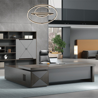 Bureau de direction de luxe personnalisé, table en bois sur mesure, mobilier de bureau, table de bureau pour patron