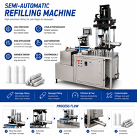 Machine de remplissage robuste 5-30 pièces/min pour l'air et les produits de scellement, en acier inoxydable, pour usines de produits d'étanchéité, machine flexible