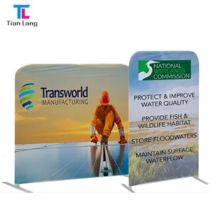 Pantalla de fondo de tela de tensión rápida Tian Lang de 10 pies con asta de aluminio portátil para exposiciones publicitarias ferias comerciales - Product Image 3