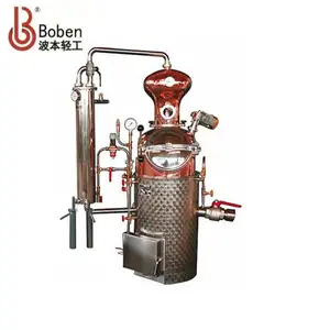 Yeni tasarım özelleştirilmiş 200l viski alkollü damıtma bakır hala damıtma makinesi