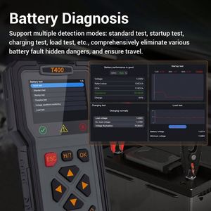 Lecteur de code OBD2 automobile T400 avec logo personnalisé, fonctions OBD complètes, test de batterie, garantie 1 an pour toutes les voitures - Product Image 5