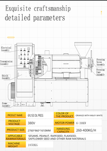 Presse à vis industrielle pour huile de lin de haute qualité et durable, avec équipement de filtration d'huile, presse à huile hydraulique - Product Image 4