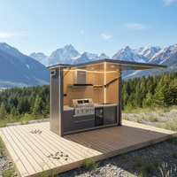 Cuisine mobile préfabriquée de 20 pieds ou 40 pieds pour restaurant, supermarché, café, bar, boutique, maison en conteneur maritime modulaire