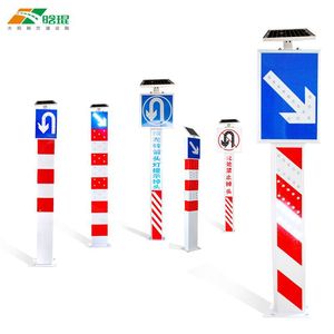 Panneaux de signalisation routière réfléchissants solaires en panneau composite d'aluminium 80-32m, panneaux d'avertissement de construction routière, alerte visuelle - Product Image 2