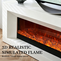 Cheminées électriques, chauffage électrique pour cheminée, insert de cheminée décoratif intelligent moderne, flamme simulée pour chauffage d'hiver à télécommande