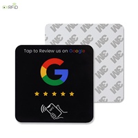 Autocollant de table RFID NFC exclusif transfrontalier pour commande de menu, redirection de commentaires Instagram, haute fréquence 13,56 MHz, sans alimentation