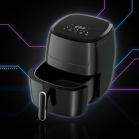 Friteuse à air numérique électrique en plastique avec surface de cuisson antiadhésive, thermostat réglable, protection contre la surchauffe, 5L, LED