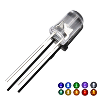 Diode électroluminescente LED rose de 5mm avec un excellent prix 1.8-2.2V 5V Orange rouge vert bleu blanc