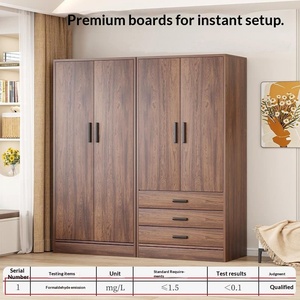 <span class=keywords><strong>Armario</strong></span> Moderno Minimalista de Nogal, <span class=keywords><strong>Armario</strong></span> de Almacenamiento para Dormitorio, Apartamento Pequeño, <span class=keywords><strong>Armario</strong></span> de Ensamblaje, TKA - Product Image 4