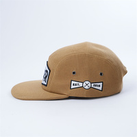 Écusson personnalisé Casquettes de camp non structurées à 5 panneaux, Chapeaux non structurés à logo brodé personnalisé