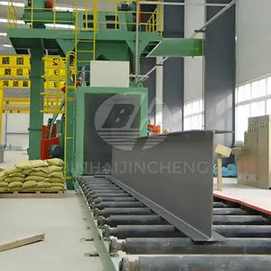 Steel Profile H Beam Qingdao Roller Conveyor Pass Through Type Wheel Blaster Shot Blasting Machine