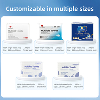 Serviettes en papier multi-plis en pâte de bois vierge OEM ODM, pliées intercalées, très absorbantes, pour distributeur commercial