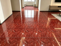 Carreaux de sol en porcelaine aspect marbre 60x60 de l'usine de Foshan, brillants, antibactériens, rouge violet poli, pour salle à manger, centre commercial, salon