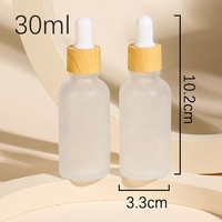 Botol Tetes Kaca Buram Grosir 10ml 15ml 20ml 30ml 50ml 1oz dengan Pipet Kaca untuk Kosmetik Parfum Minyak Atsiri