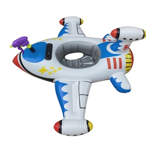 Hot Sale Customizable Eco-friendly PVC Inflatable Swim <b>Ring</b> for <b>Kids</b> Floating Toy Guns Riding on Airplane for Pool Fun - Product Image 4