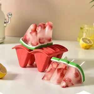 Molde DIY casero para helados y paletas con tapa, molde con forma de sandía para jugo congelado, leche, herramientas de cocina para hacer helados - Product Image 5