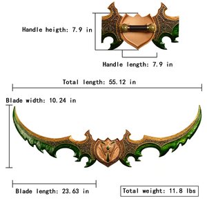Épées de collection populaires Sword Valley 140cm 5.35kg <span class=keywords><strong>World</strong></span> of <span class=keywords><strong>Warcraft</strong></span> Illidan Stormrage Warglaive Azzinoth – Accessoires de jeu - Product Image 4