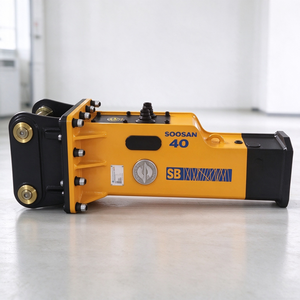 Ciseaux hydrauliques silencieux SOOSAN SB40 de type boîte, avec burin de 75 mm, pour mini-excavatrices de 4 à 9 tonnes, démolition de roche et de béton, travaux de construction - Product Image 1