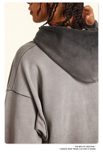 <span class=keywords><strong>2026</strong></span> Hochwertiger Wasch-Retro-Hoodie Herren Casual Hoodie Vintage Mode Individueller Logo-Service Blanko Übergroß Bequem Acid Wash - Product Image 4