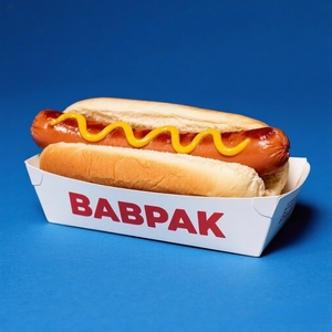 กล่องเบอร์เกอร์ BABPAK รูปทรงสี่เหลี่ยม บรรจุภัณฑ์อาหารแบบใช้แล้วทิ้ง ดีไซน์ตั้งได้เอง พิมพ์โลโก้สี่สี - Product Image 3