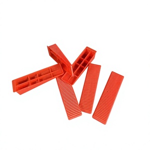 Système de nivellement de carreaux personnalisé axé sur l'efficacité, cale en plastique rouge durable et réutilisable pour l'installation de grands formats - Product Image 2