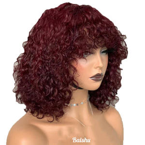 Perruques courtes bouclées africaines bon marché pour femmes avec <span class=keywords><strong>coiffure</strong></span> explosive, style brésilien et vietnamien, moelleuses et douces - Product Image 5