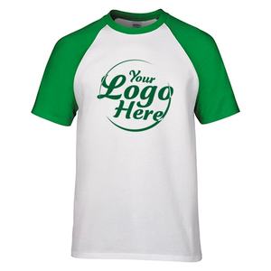 Camiseta informal personalizada para niño de color sólido con cuello redondo 100% algodón con mangas raglán de secado rápido para fitness - Product Image 1