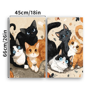 Kitchen <b>Towels</b> 45x66cm <b>Microfiber</b> Animal Print Set Of 2 For Kitchen Decor - Product Image 1
